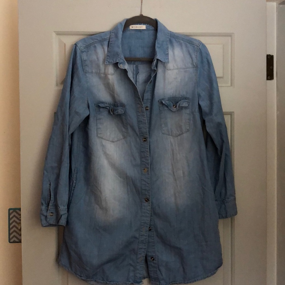 Blue Jean Shirt with Pockets